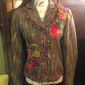 Harris Wallace New York tweed blazer Size 4